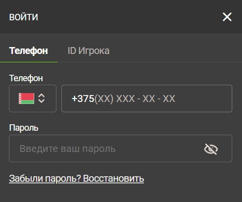 Вход по номеру телефона