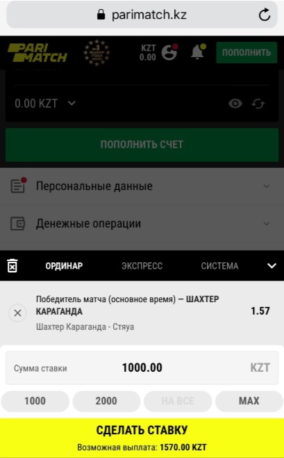 Ставка ординар